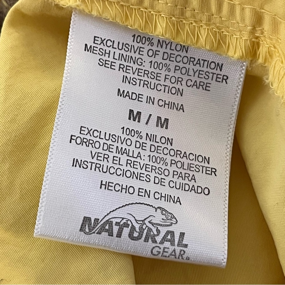 Natural Gear Utility Fishing Shirt Vented Zip Pocket Solar Yellow M - Picture 5 of 6